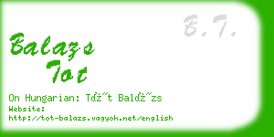 balazs tot business card